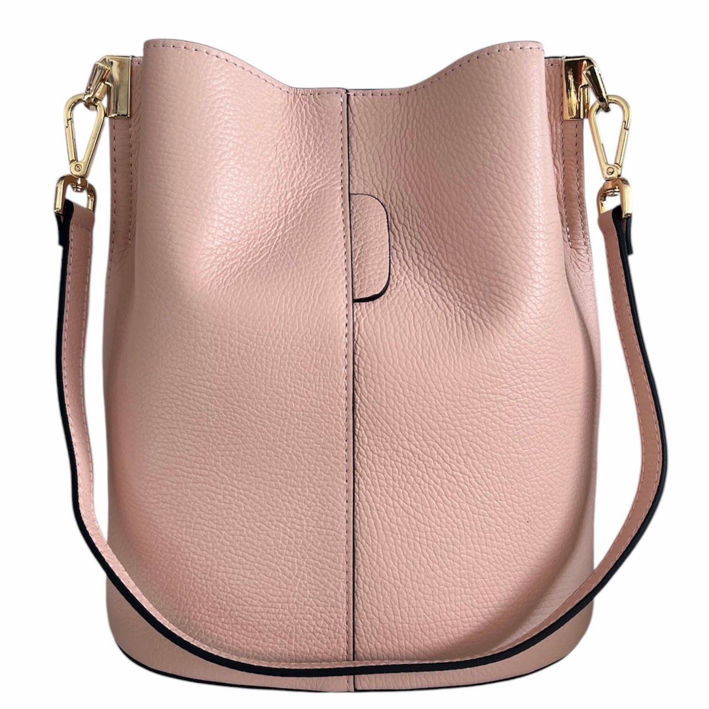 Modarno Borsetta a Secchiello Giulia in Vera Pelle Dollaro 23x16x27 cm