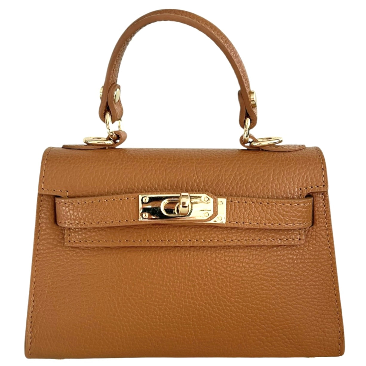 Modarno Borsetta donna "Kelly" in vera pelle Dollaro 21x8x14 cm