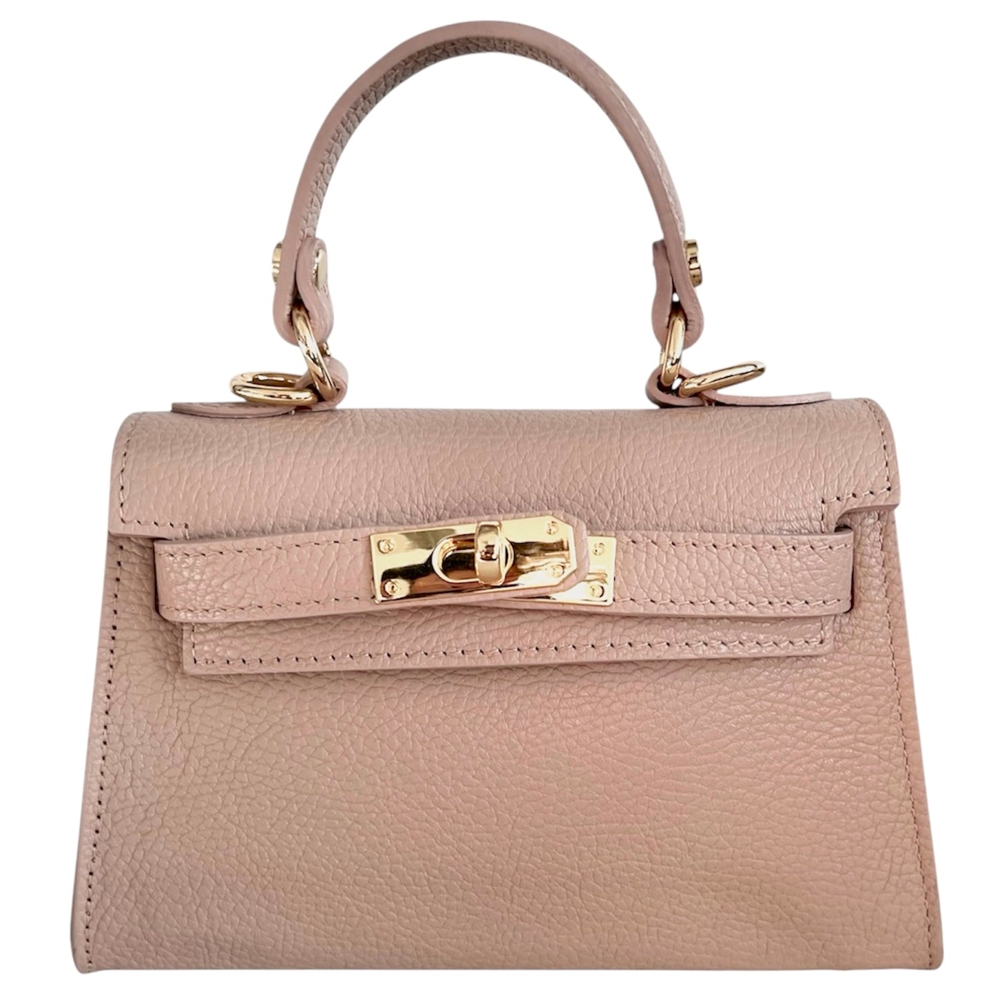 Modarno Borsetta donna "Kelly" in vera pelle Dollaro 21x8x14 cm