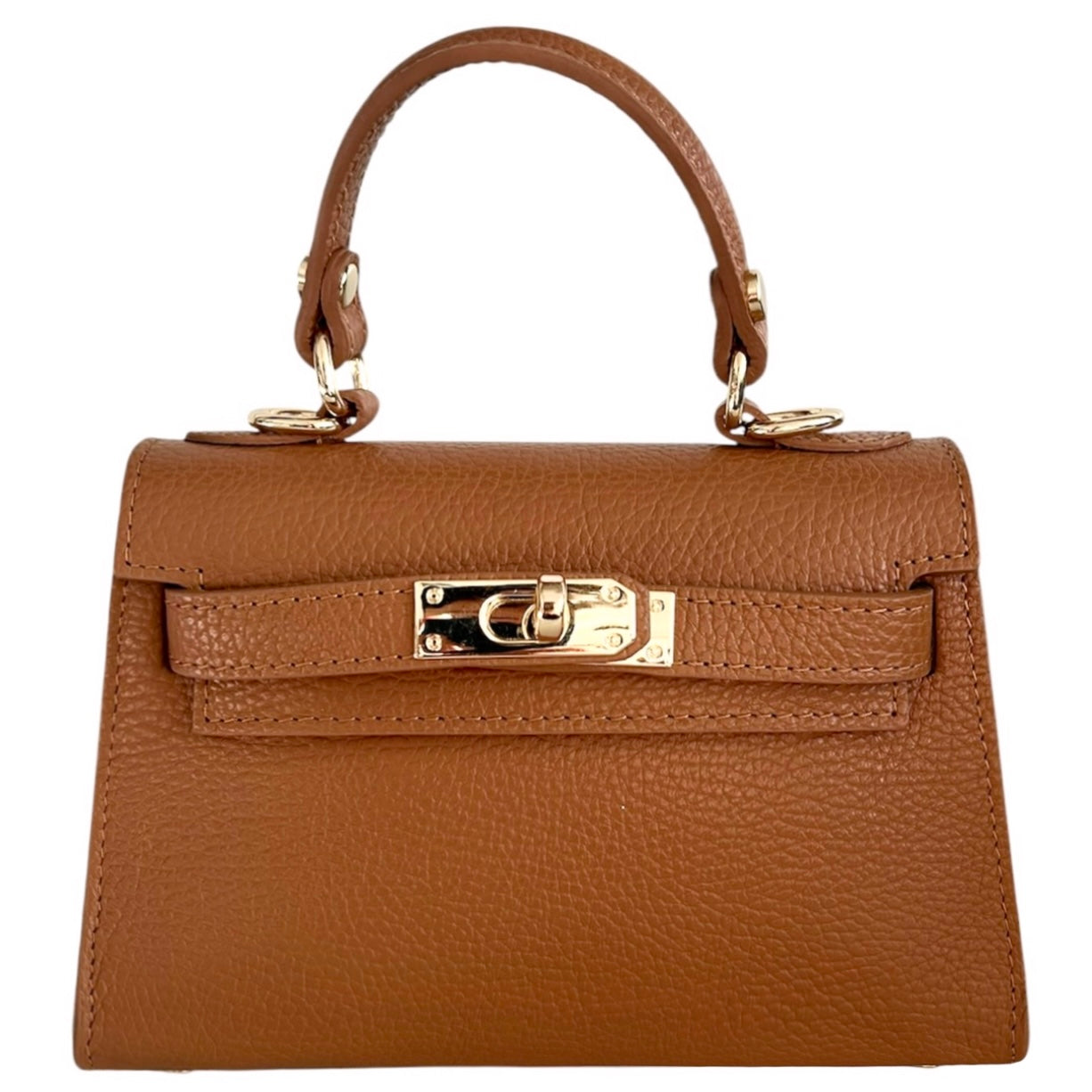 Modarno Borsetta donna "Kelly" in vera pelle Dollaro 21x8x14 cm