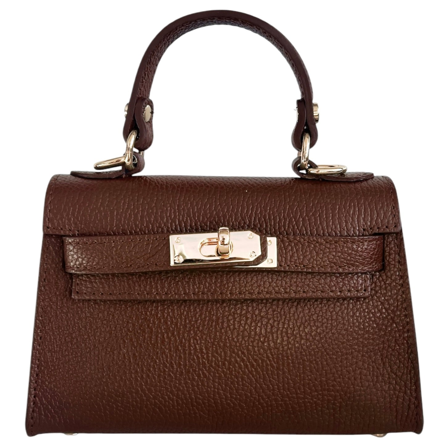 Modarno Borsetta donna "Kelly" in vera pelle Dollaro 21x8x14 cm