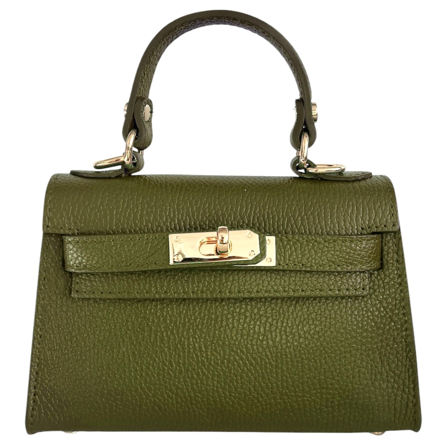 Modarno Borsetta donna "Kelly" in vera pelle Dollaro 21x8x14 cm
