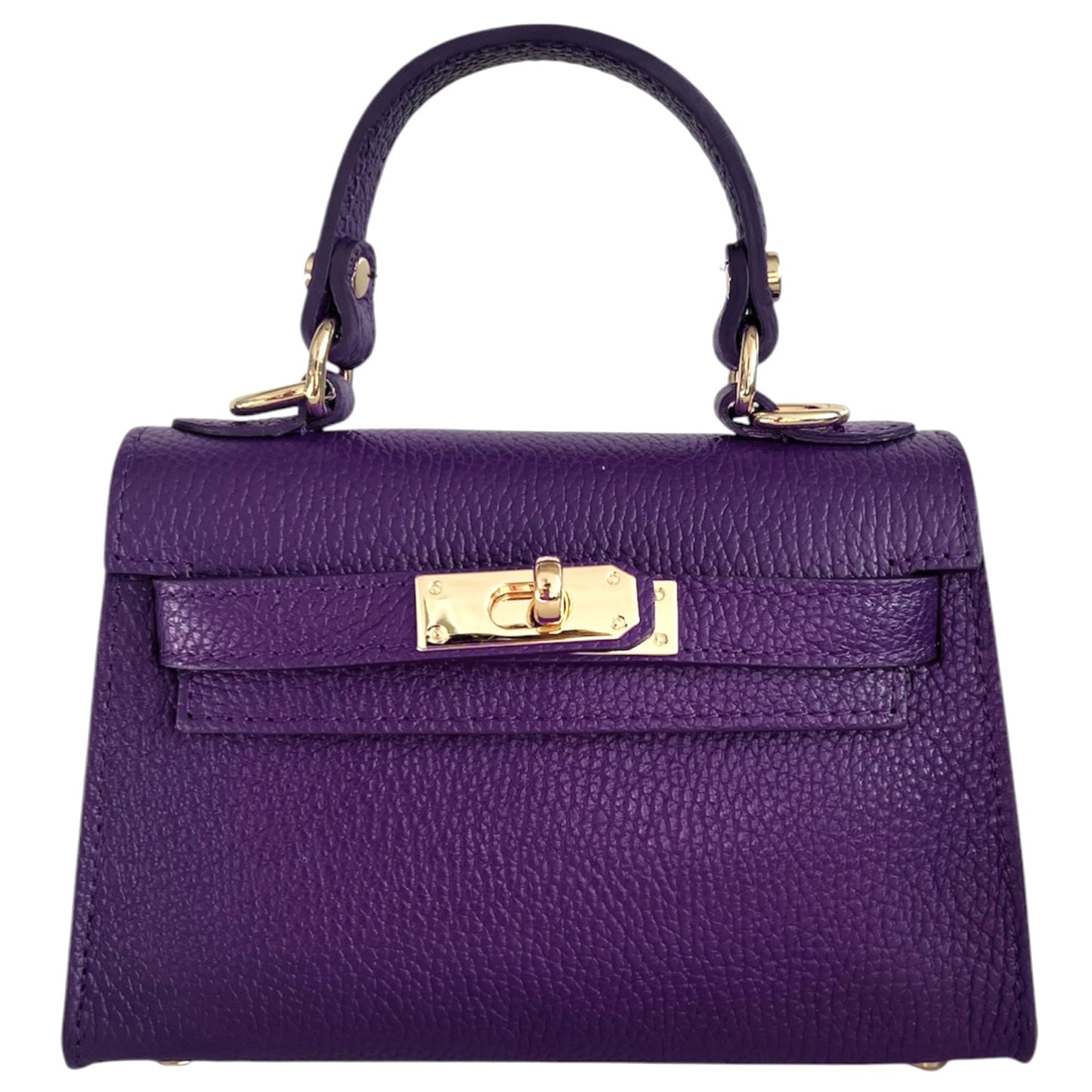 Modarno Borsetta donna "Kelly" in vera pelle Dollaro 21x8x14 cm