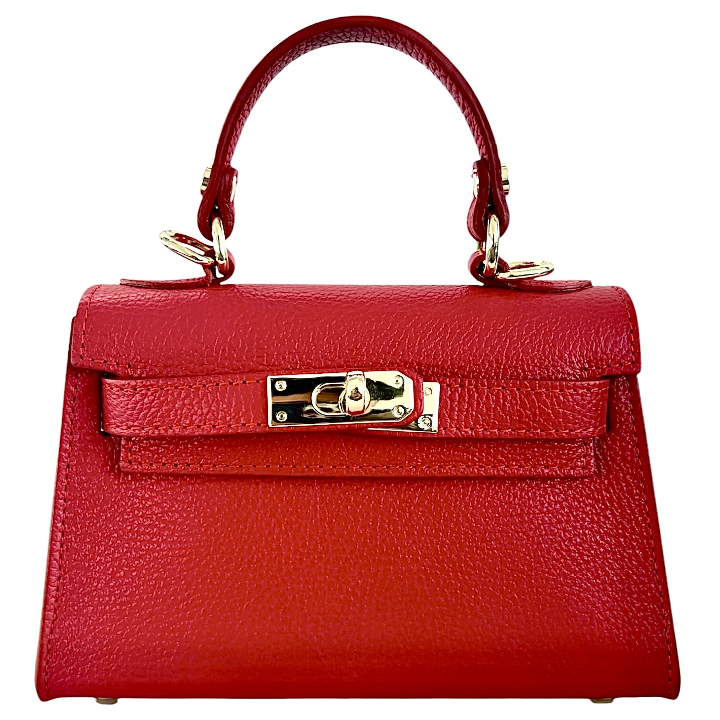 Modarno Borsetta donna "Kelly" in vera pelle Dollaro 21x8x14 cm