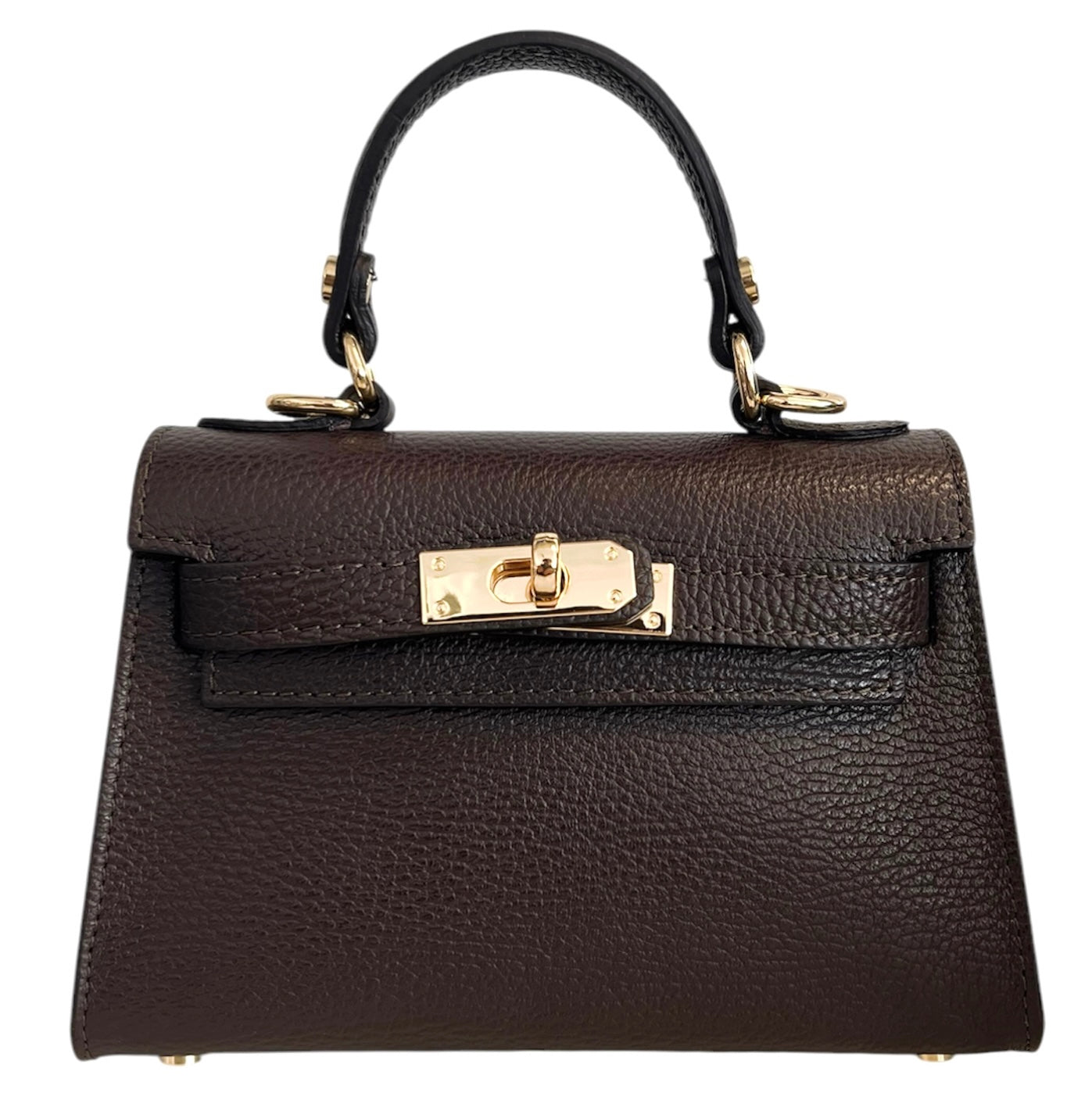 Modarno Borsetta donna "Kelly" in vera pelle Dollaro 21x8x14 cm