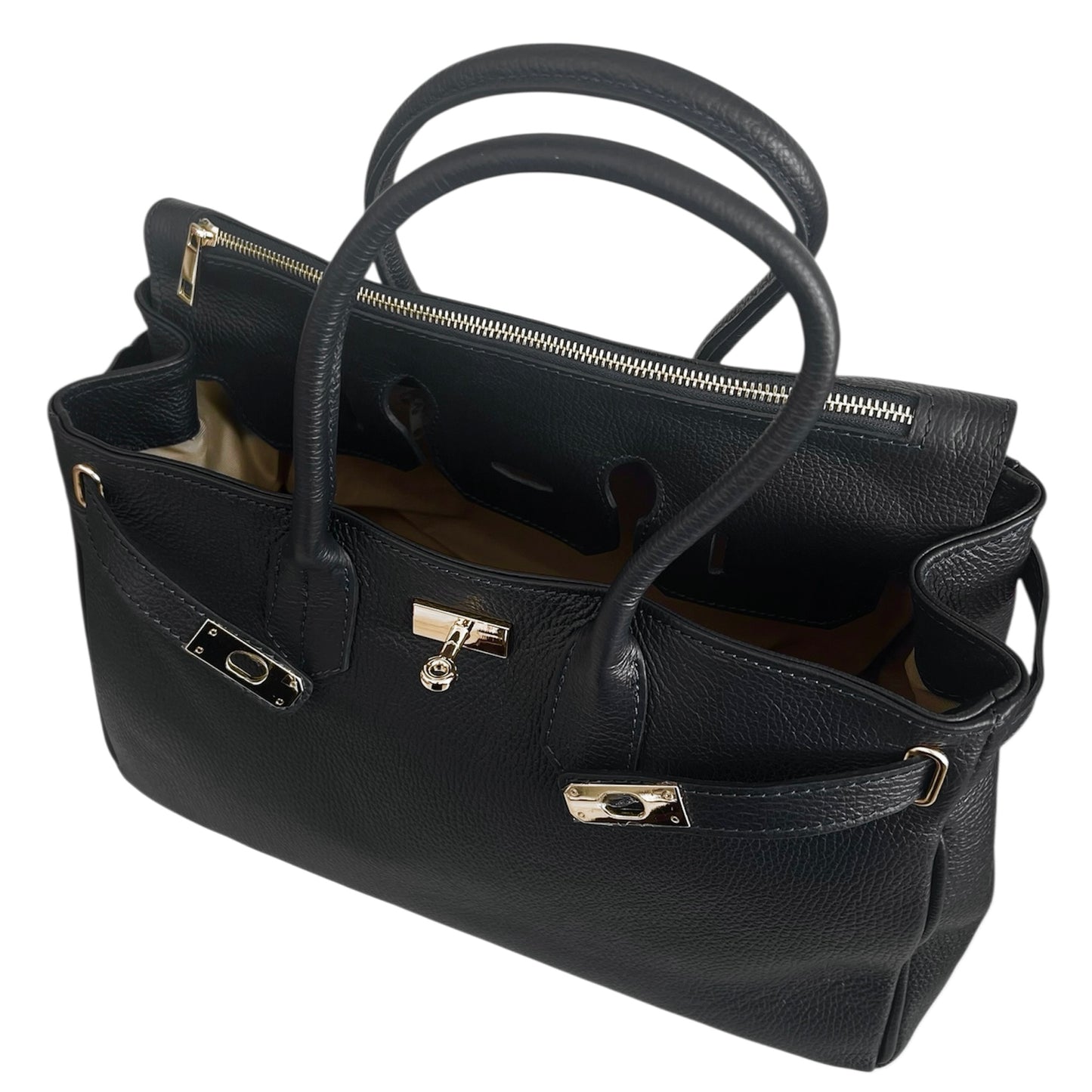 Modarno Borsa Birk a Mano in vera Pelle 40x17x28 cm