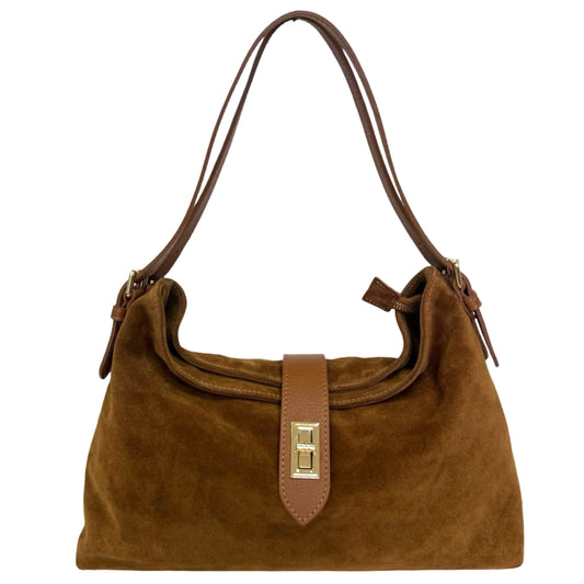 Modarno Borsa a tracolla in vera pelle camoscio  35x11x24 cm