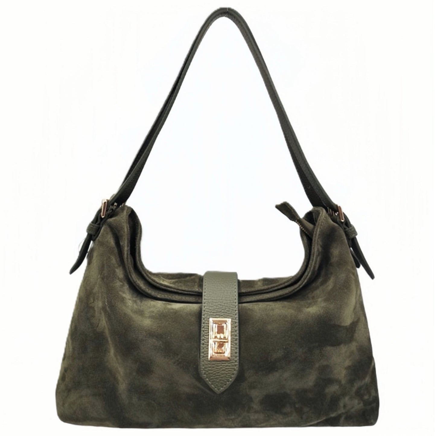 Modarno Borsa a tracolla in vera pelle camoscio  35x11x24 cm