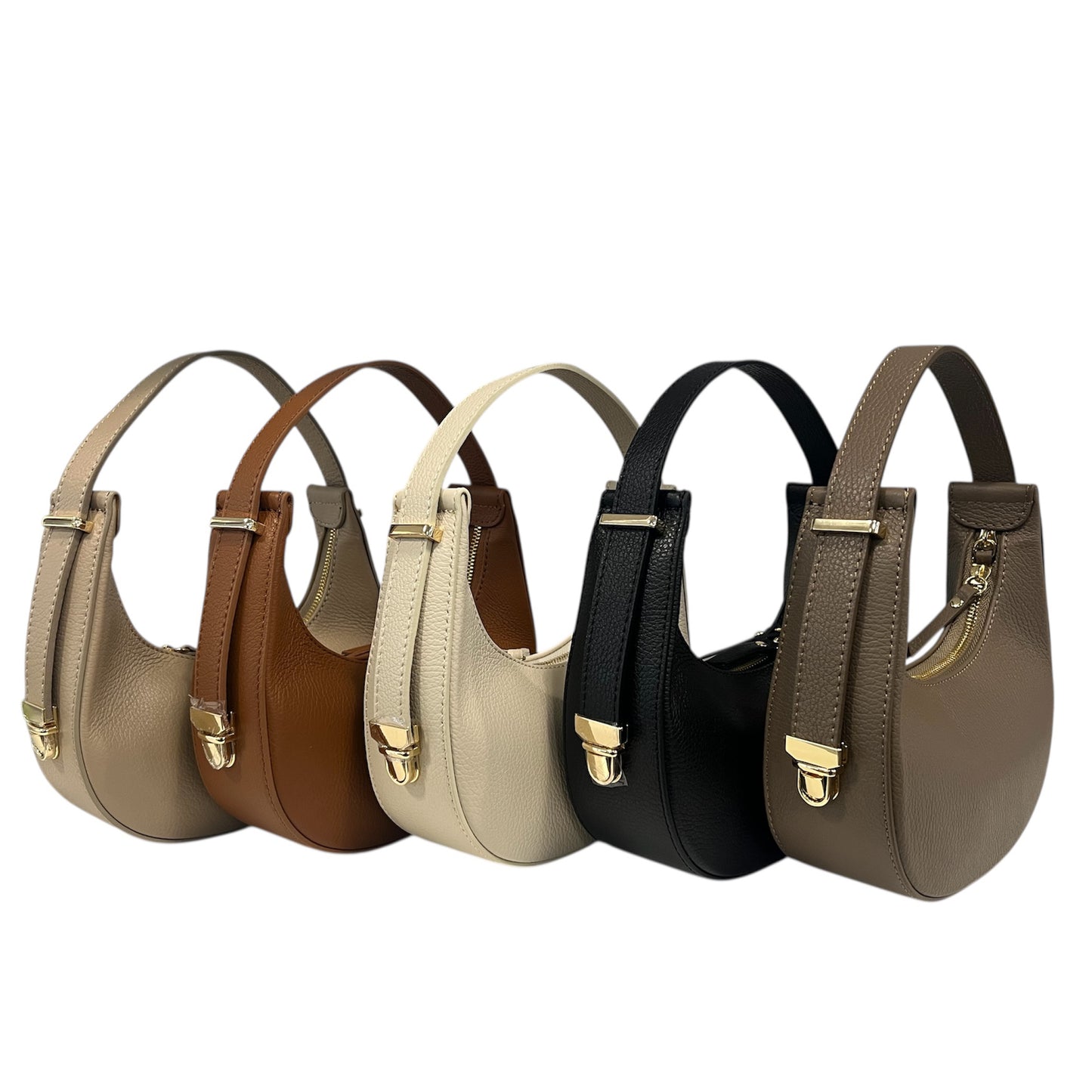 Modarno Borsetta Moon vera pelle con manico regolabile in lunghezza 23x7x12 cm