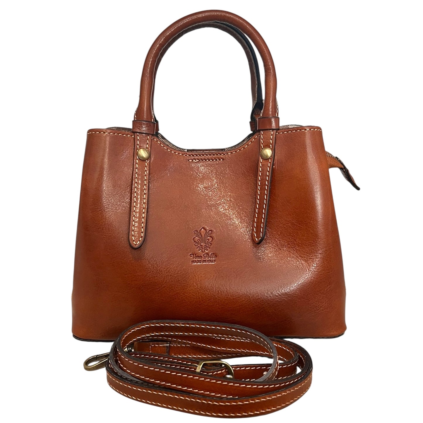 Modarno Borsetta a mano e a tracolla Cindy Pelle Vacchetta 24x11x18 cm