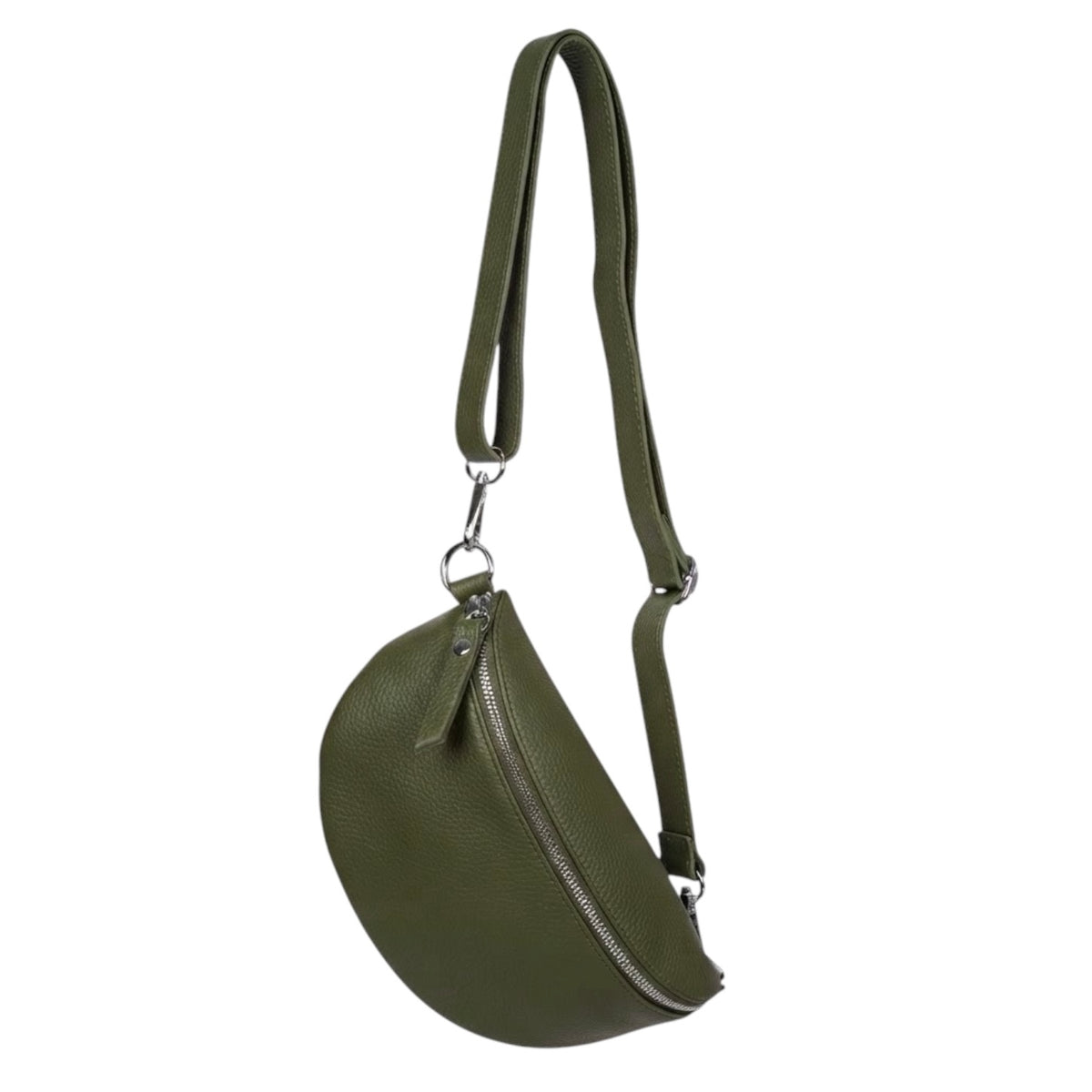 Modarno Borsa marsupio e tracolla da donna e uomo unisex in vera pelle 23x7x12 cm