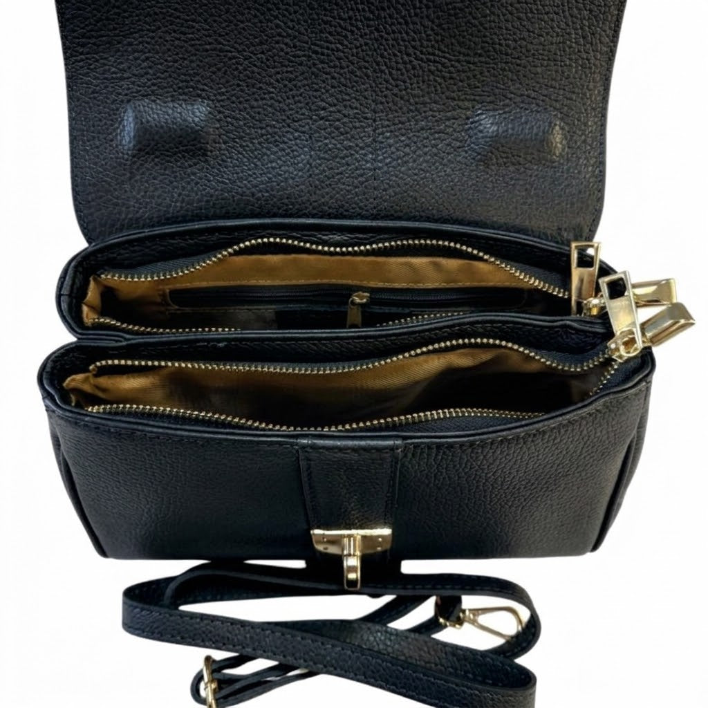 Modarno Borsa donna a mano/tracolla in Cavallino vera pelle 26x12x16 cm