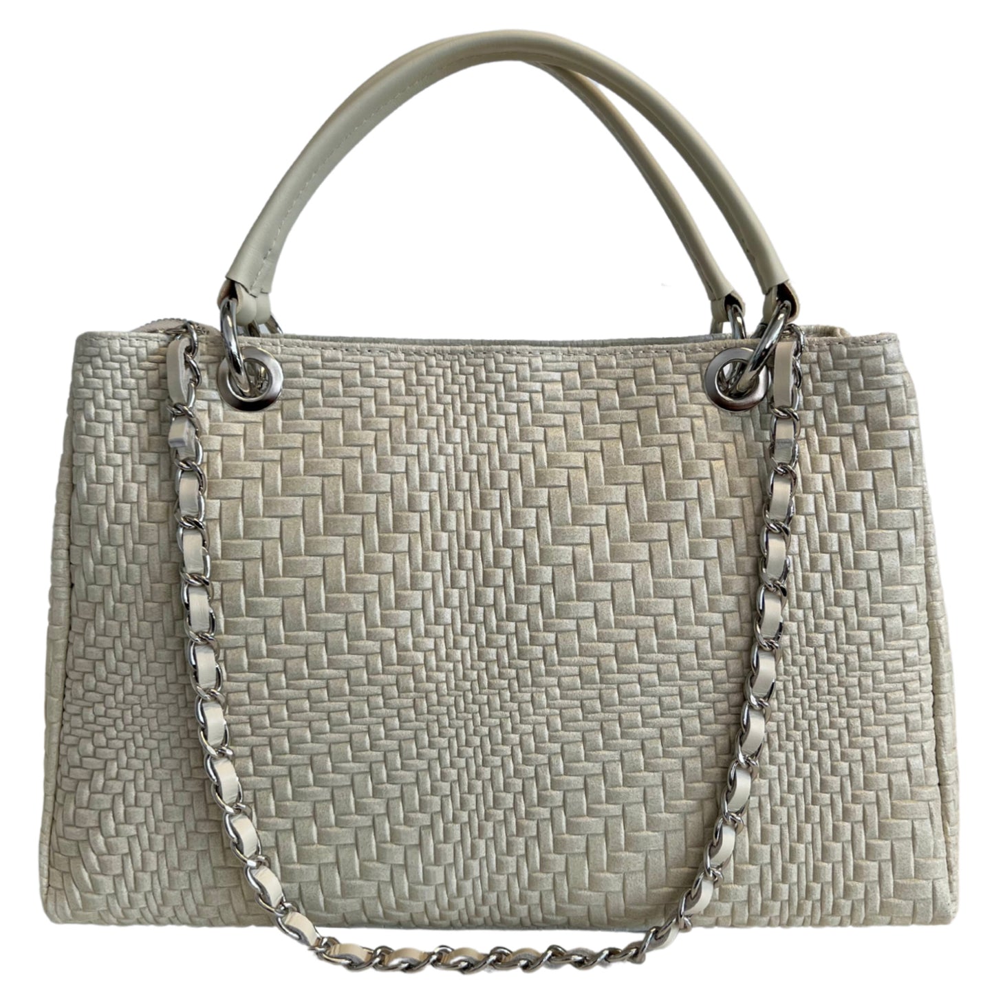 Modarno Borsa a mano da donna in vera pelle con tracolla 35x15x22 cm