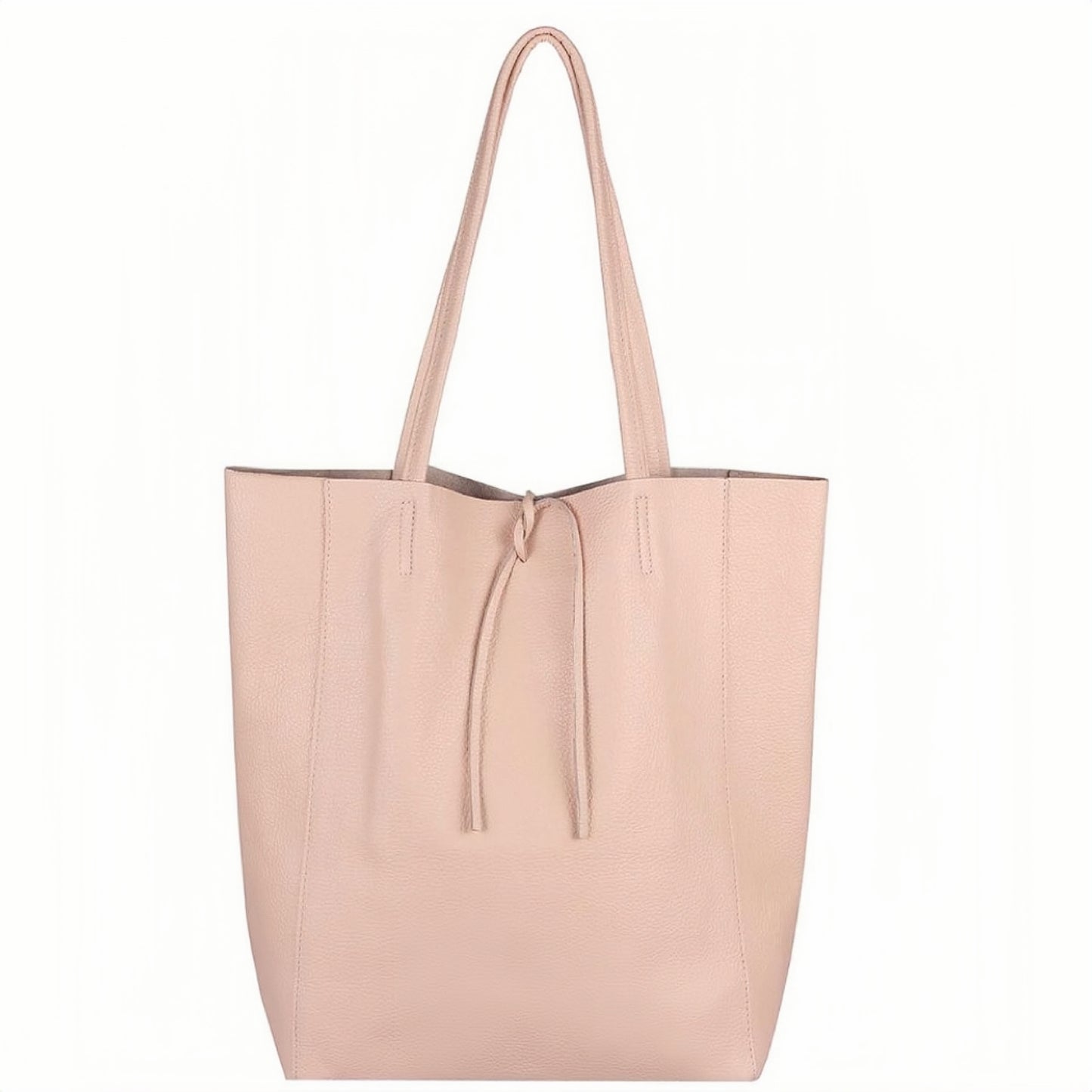 Modarno Shopper Bag a spalla in pelle con doppio manico, Shopper Large con tasca interna in pelle