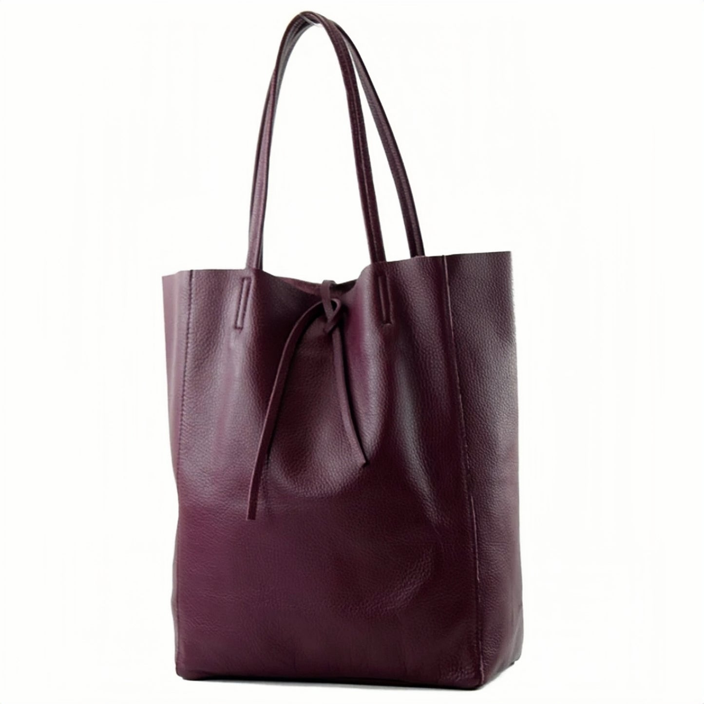 Modarno Shopper Bag a spalla in pelle con doppio manico, Shopper Large con tasca interna in pelle