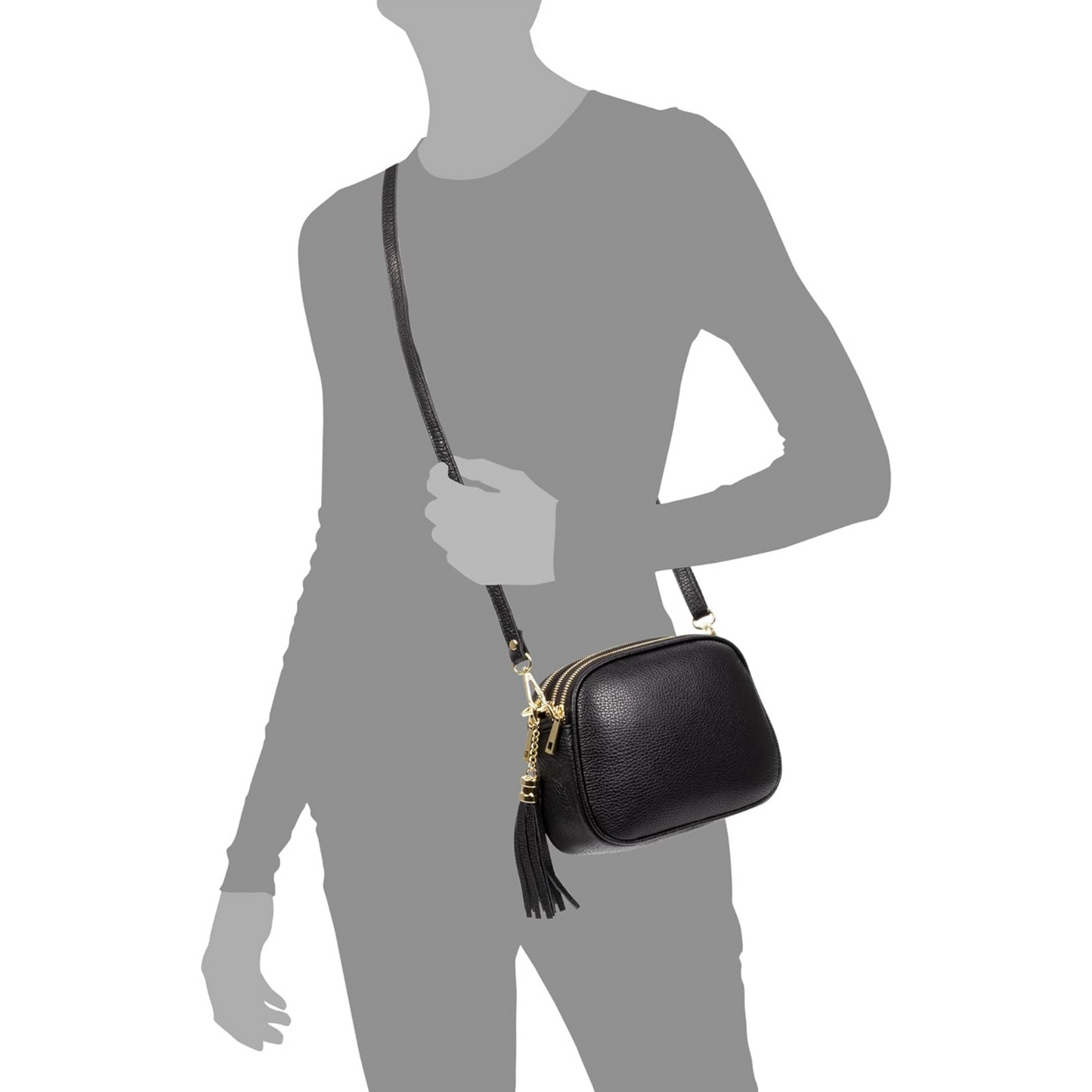 Modarno Borsa a tracolla Donna in Vera pelle Dollaro 23x8x17 cm