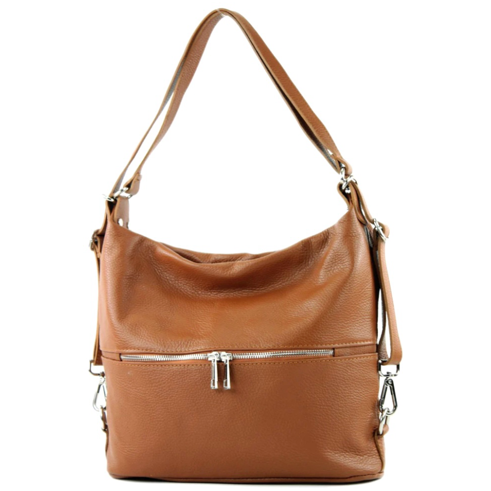 Modarno Barsa spalla da donna e borsa zaino 2 in 1 realizzato a mano, in vera pelle