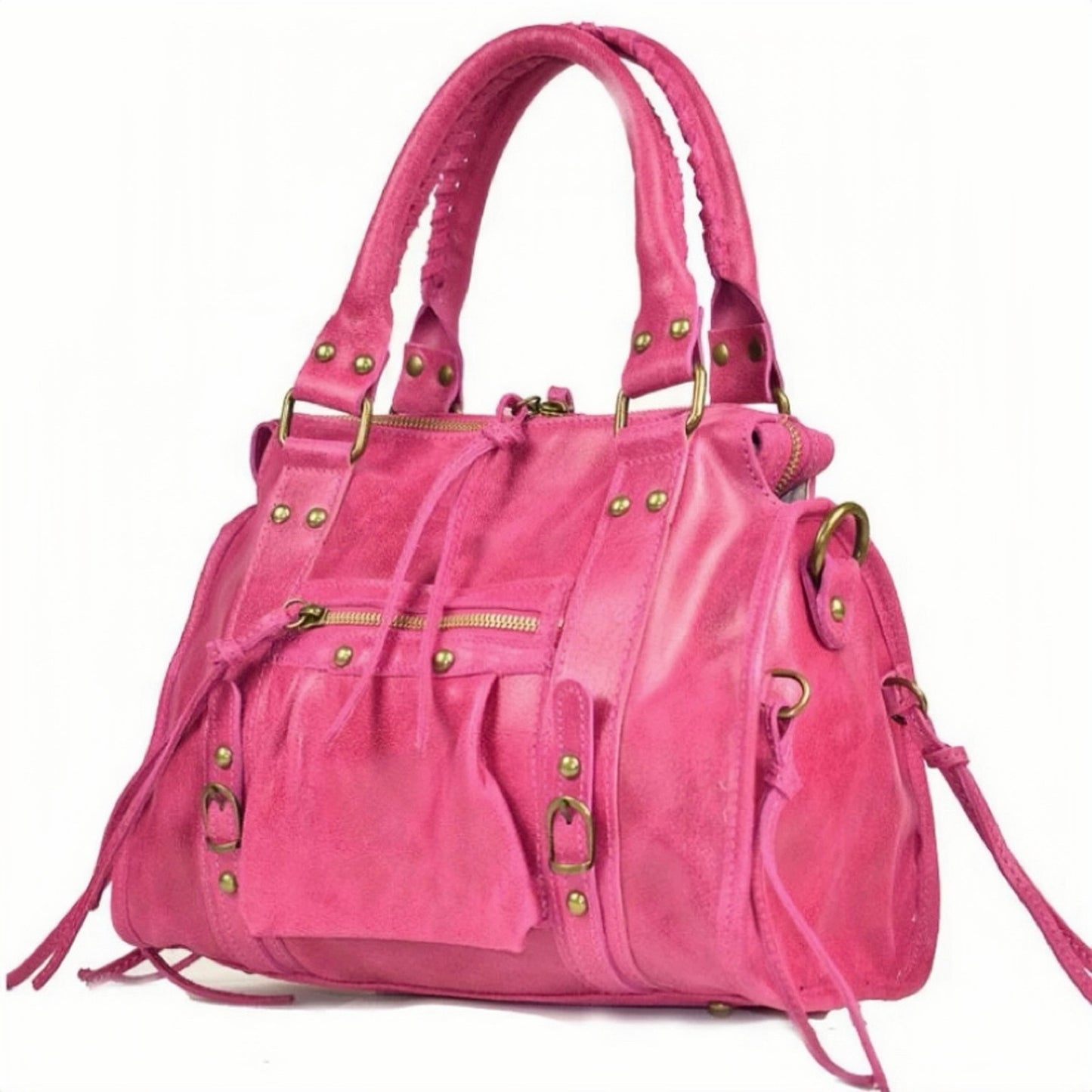 Modarno Borsa Confy in vera pelle made in Italy 26x12x20 cm