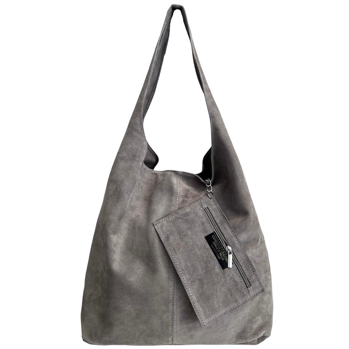 Modarno Borsa a tracolla da donna in pelle scamosciata pochette, borsa a tracolla, shopper, da donna, in vera pelle