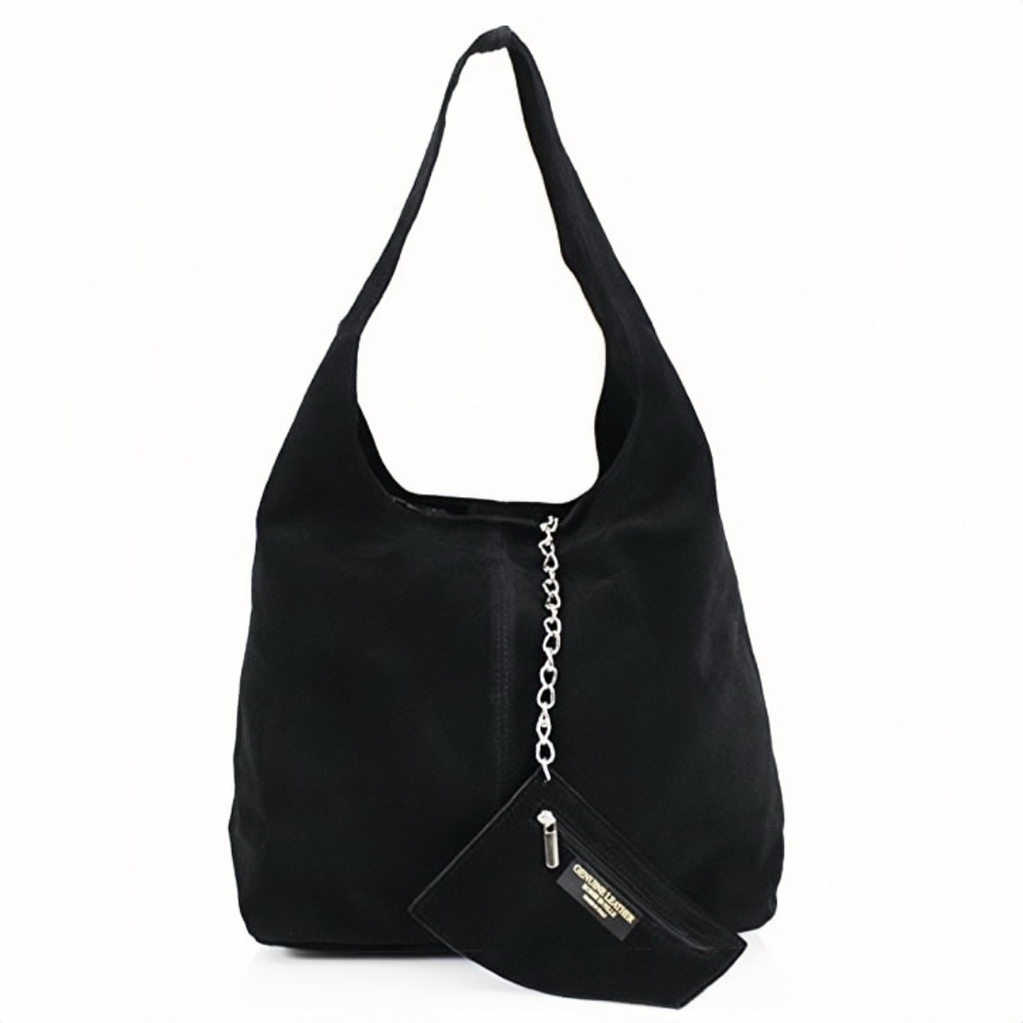 Modarno Borsa a tracolla da donna in pelle scamosciata pochette, borsa a tracolla, shopper, da donna, in vera pelle
