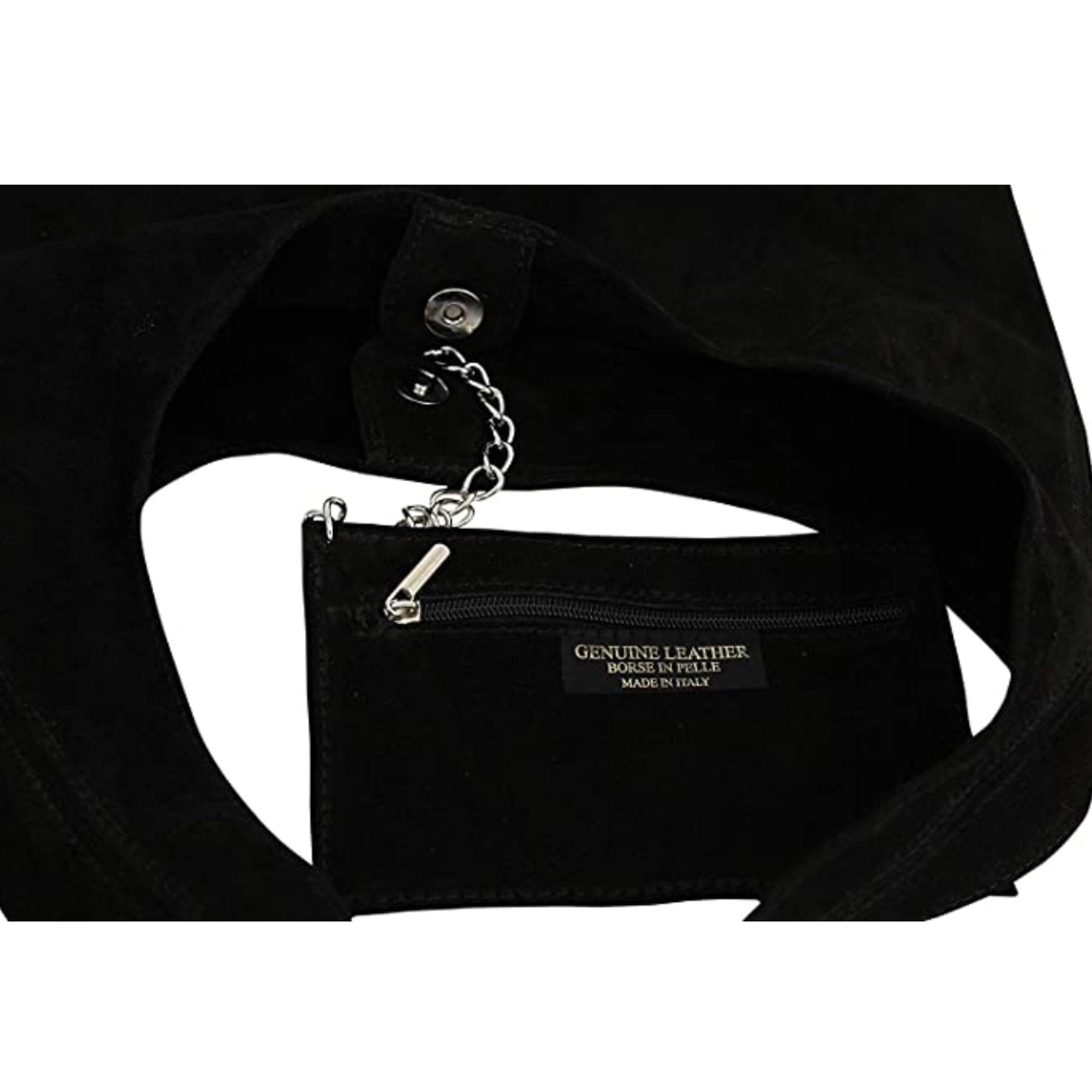 Modarno Borsa a tracolla da donna in pelle scamosciata pochette, borsa a tracolla, shopper, da donna, in vera pelle