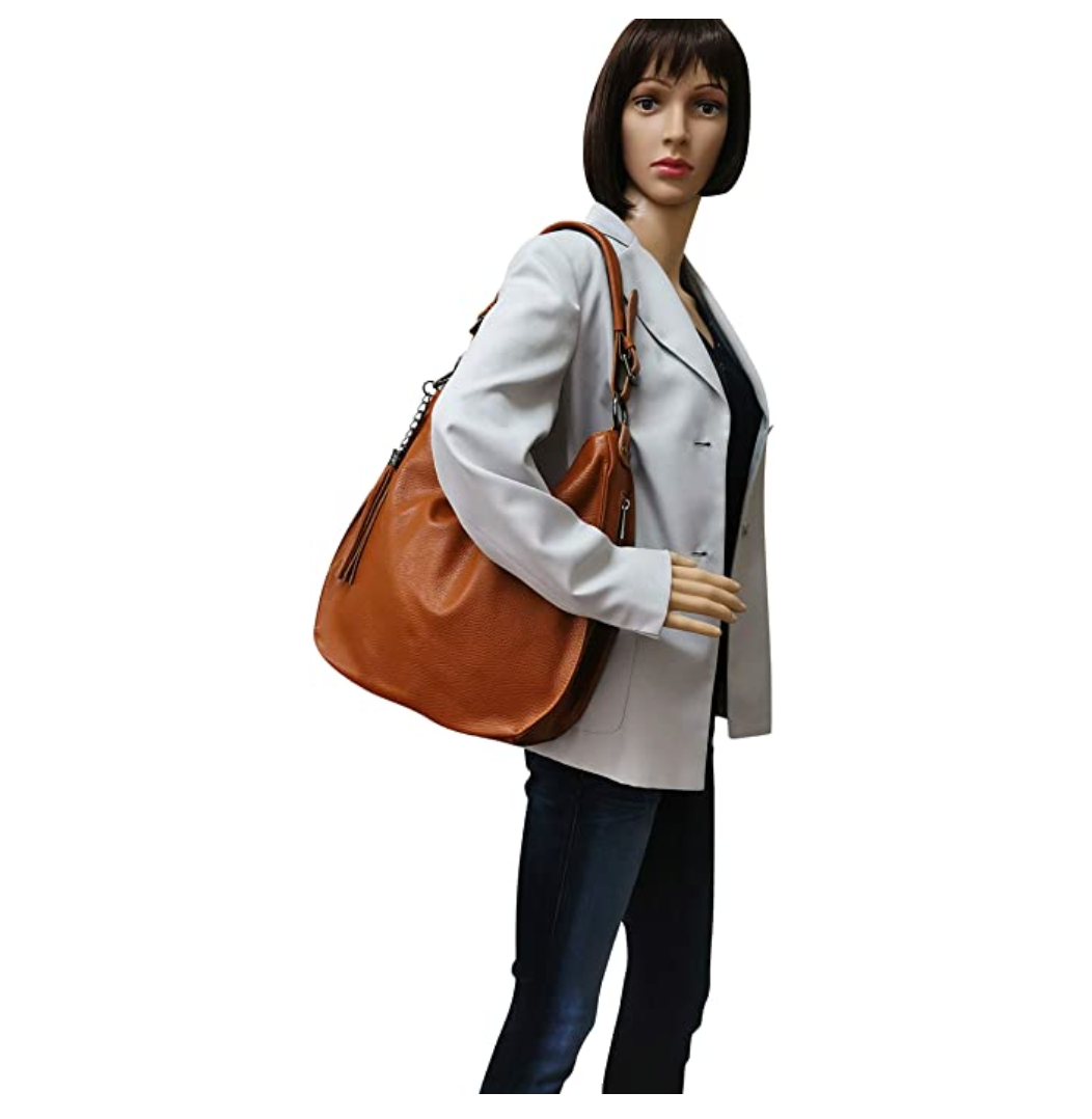 Modarno Borsa da donna italiana Borsa a spalla in vera pelle