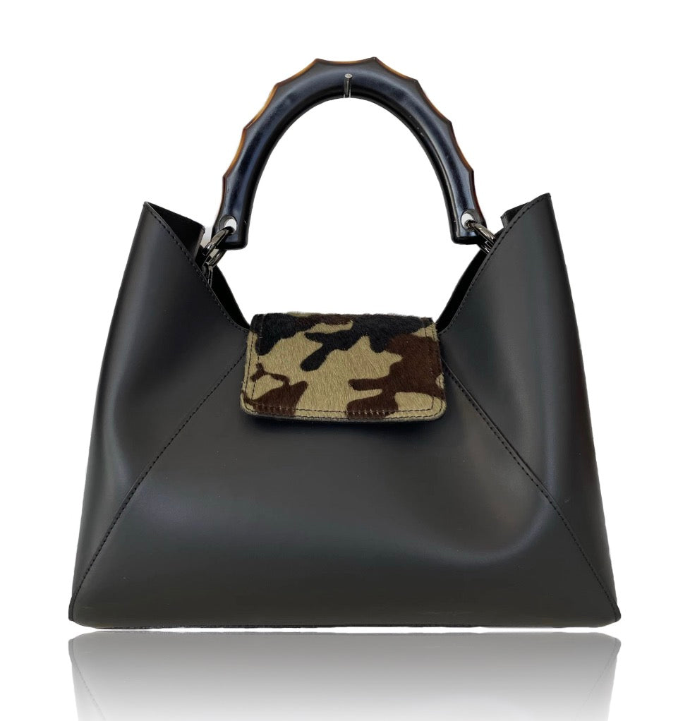 Modarno Borsa a mano in Pelle con pattina in Cavallino "Chloe"