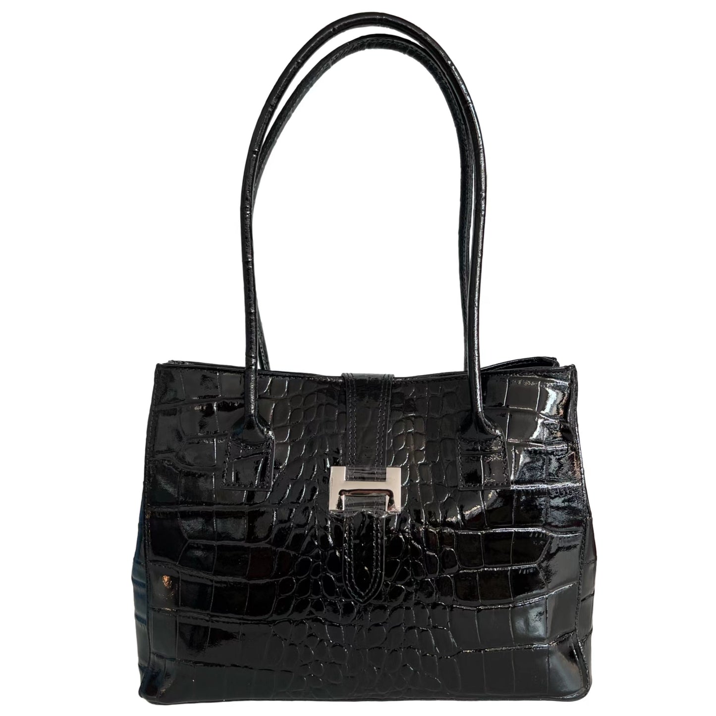 Modarno Borsa donna da spalla in vera pelle fantasia cocco 32x11x24 cm
