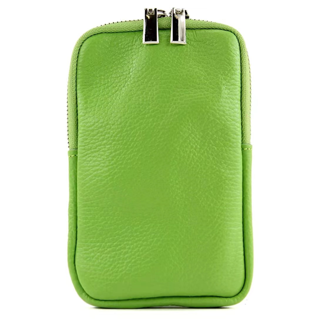 Modarno Piccola Borsa a Tracolla per Cellulare uomo e donna in Vera Pelle 11cm x 2cm x 18cm
