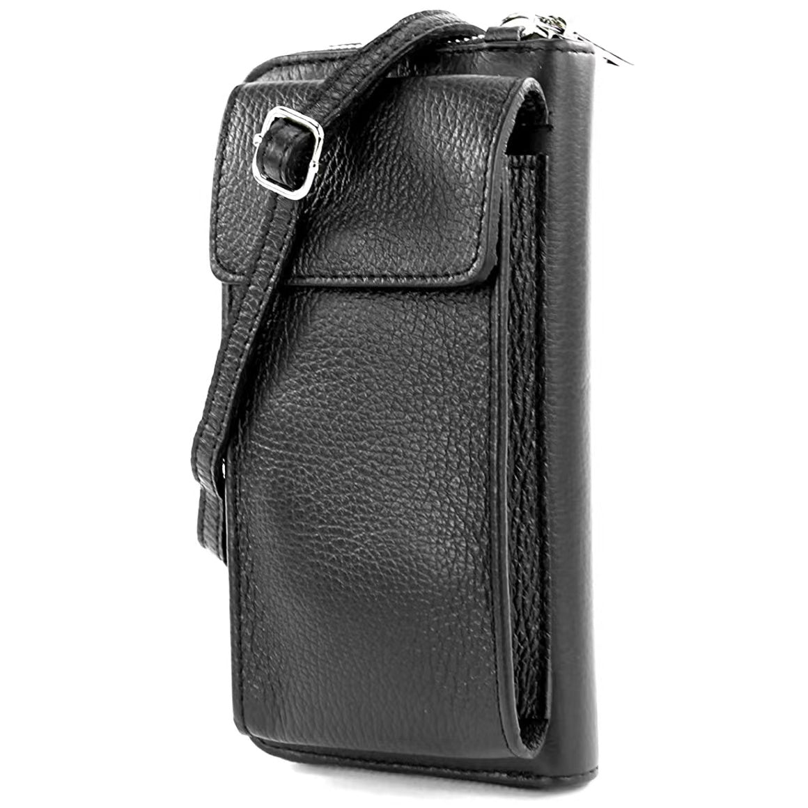 Modarno borsa a tracolla multifunzionale, borsa per cellulare a portafoglio in vera pelle, adatta per telefoni cellulari fino a 6,7 pollici
