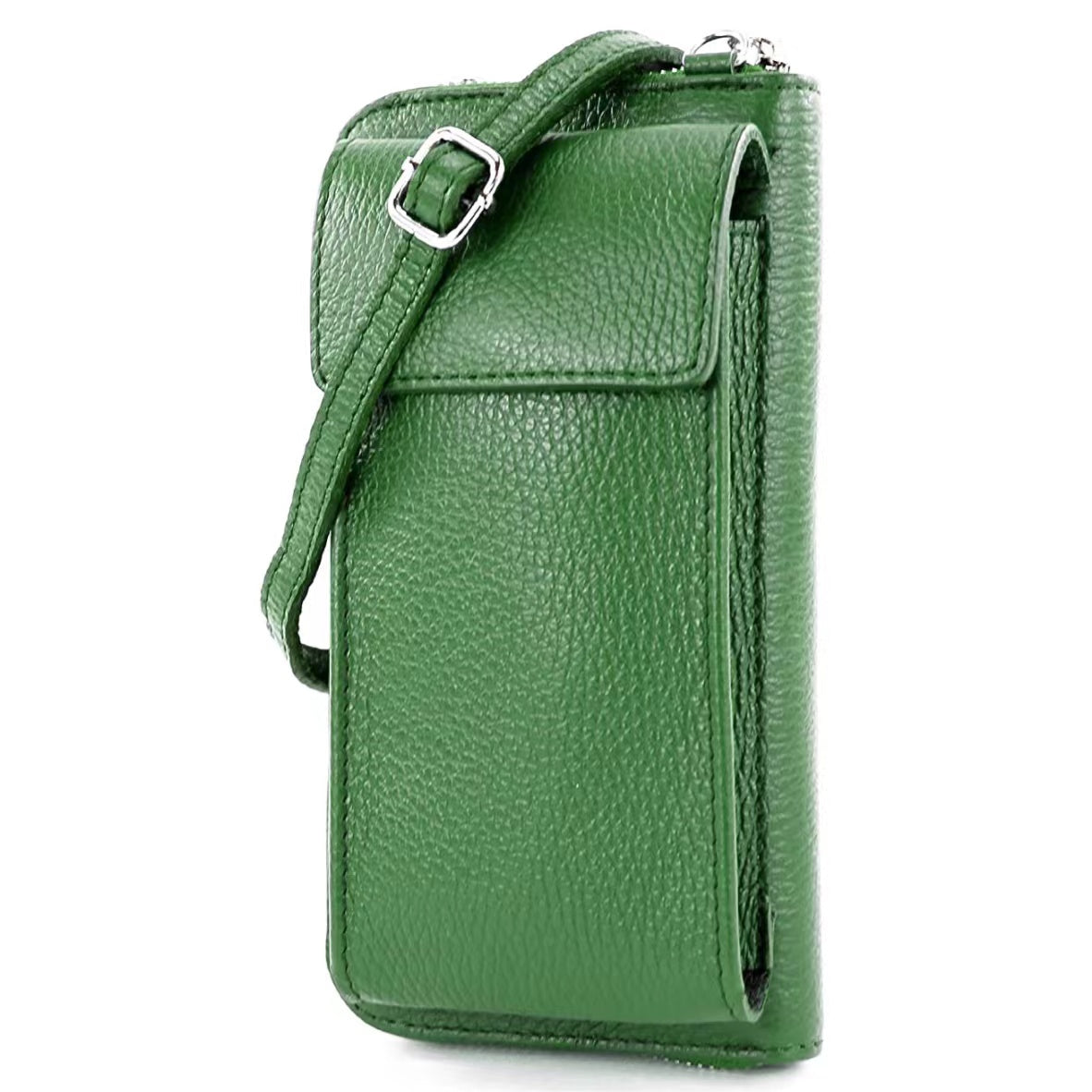 Modarno borsa a tracolla multifunzionale, borsa per cellulare a portafoglio in vera pelle, adatta per telefoni cellulari fino a 6,7 pollici