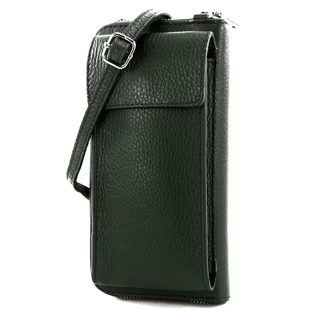 Modarno borsa a tracolla multifunzionale, borsa per cellulare a portafoglio in vera pelle, adatta per telefoni cellulari fino a 6,7 pollici
