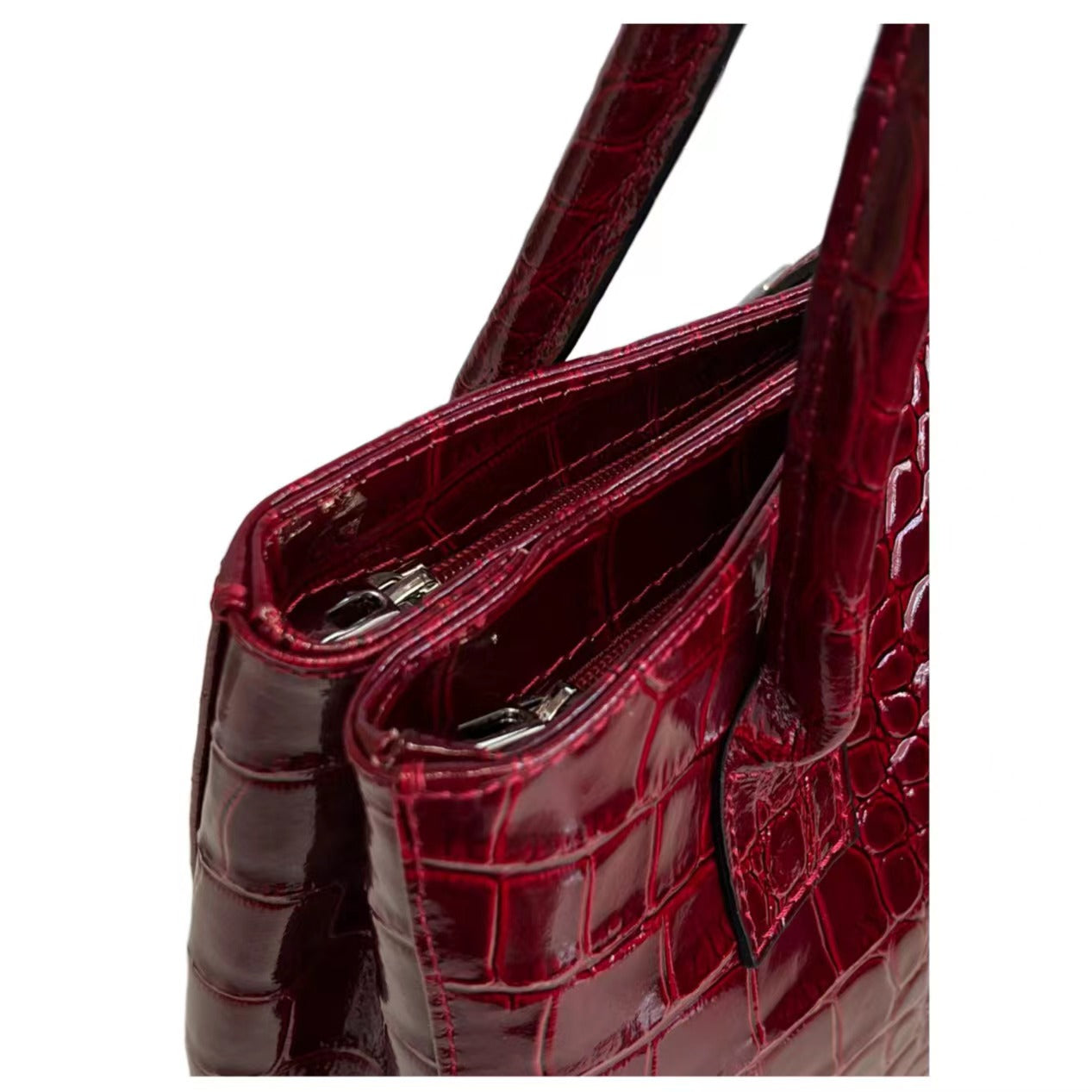 Modarno Borsa donna da spalla in vera pelle fantasia cocco 32x11x24 cm