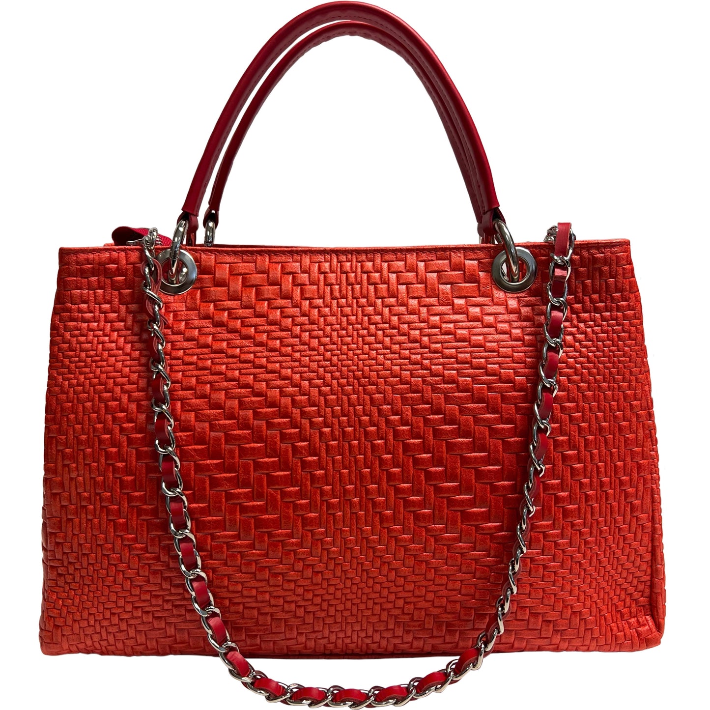 Modarno Borsa a mano da donna in vera pelle con tracolla 35x15x22 cm