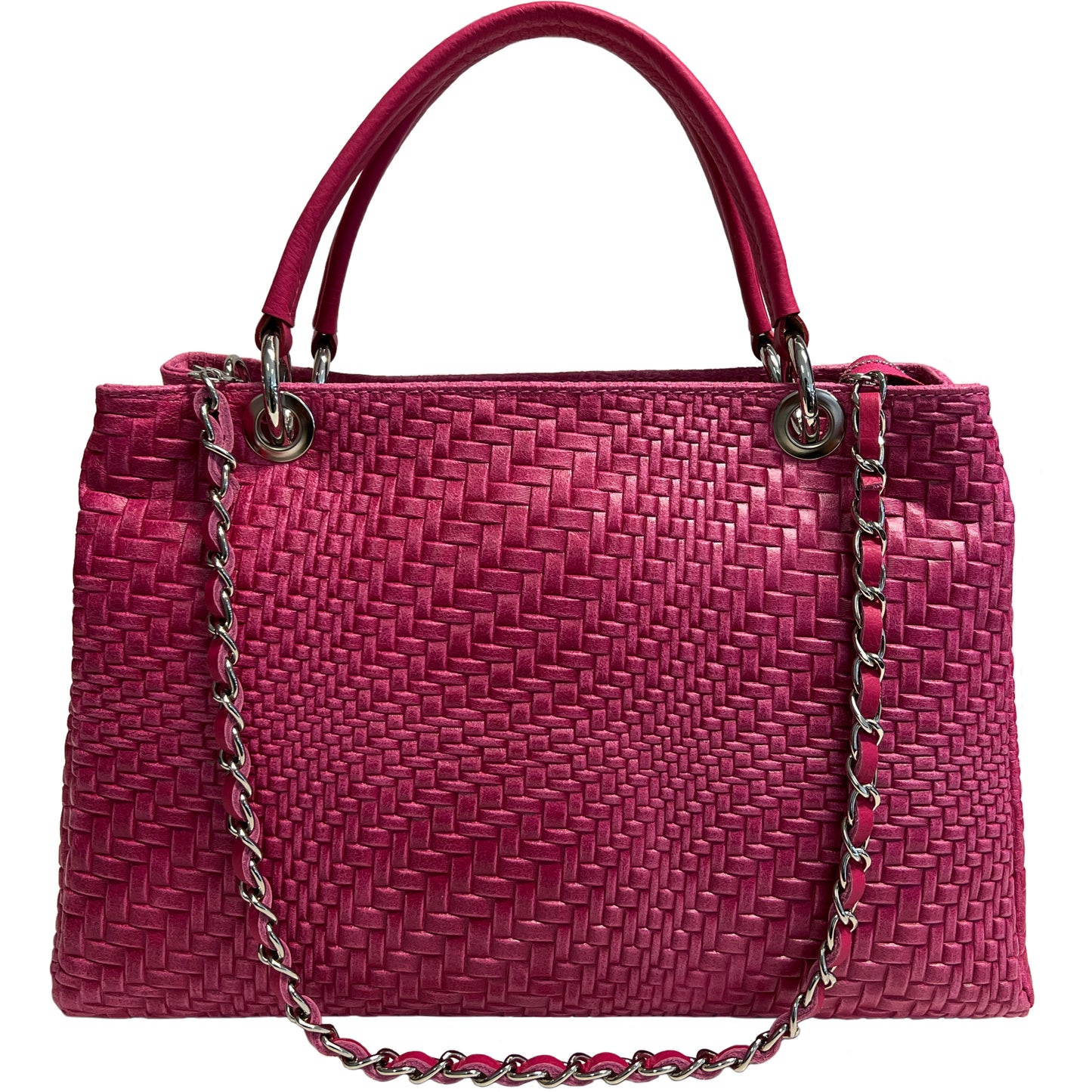 Modarno Borsa a mano da donna in vera pelle con tracolla 35x15x22 cm