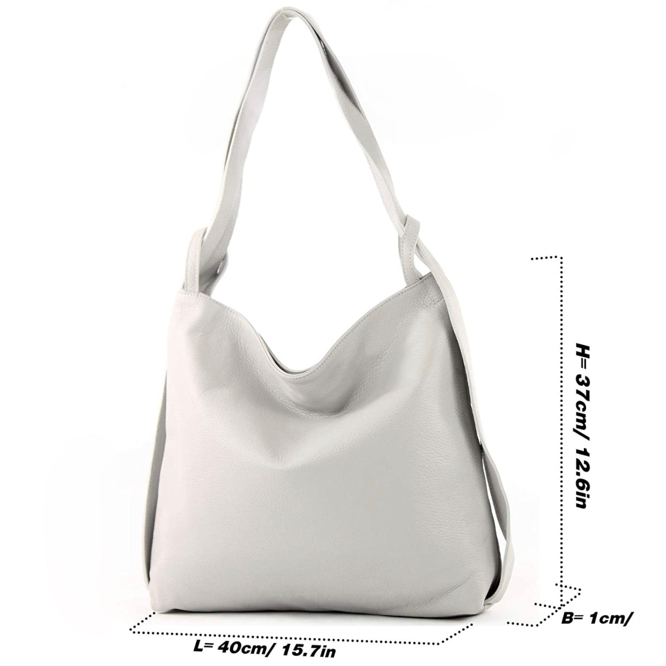 Modarno Shopper Zaino in Vera Pelle da donna 2in1
