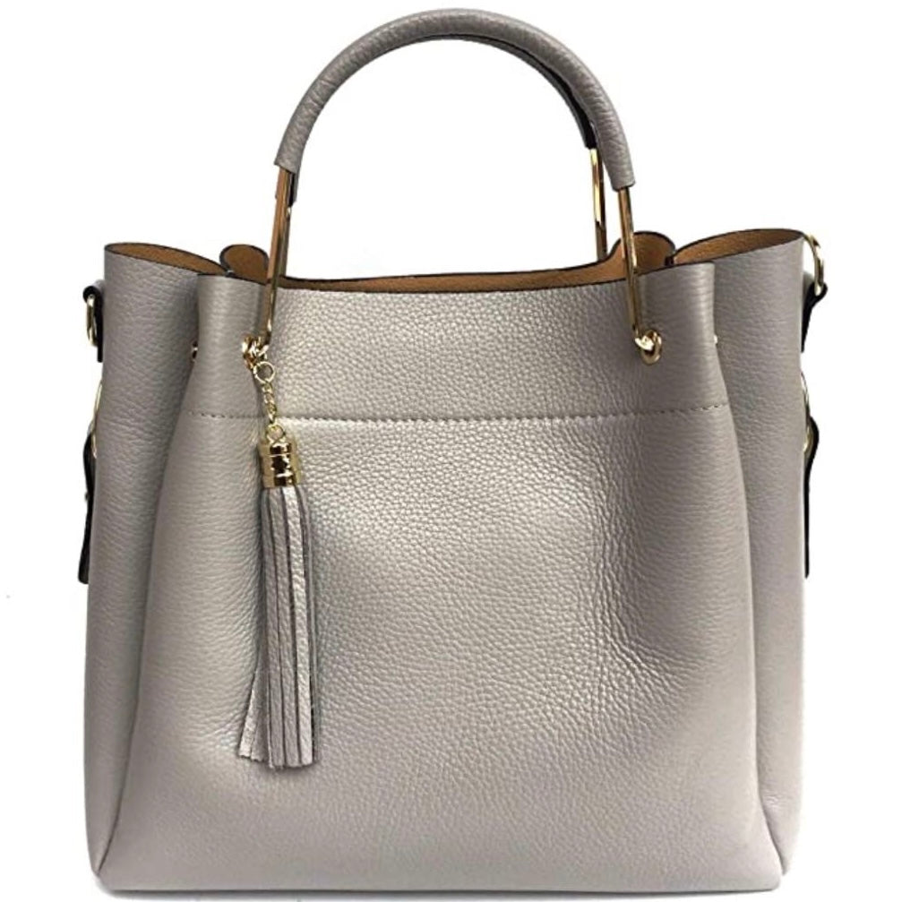 Modarno Bucket Bag für Damen aus echtem Leder + Innentasche Modell Fiona