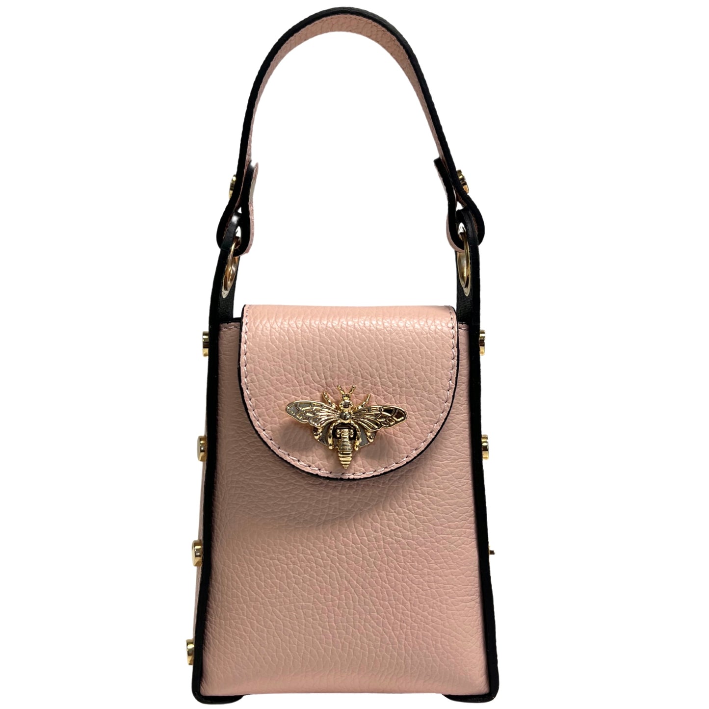 Modarno mini borsa in Vera pelle dollaro con chiusura a moschettone a forma di ape