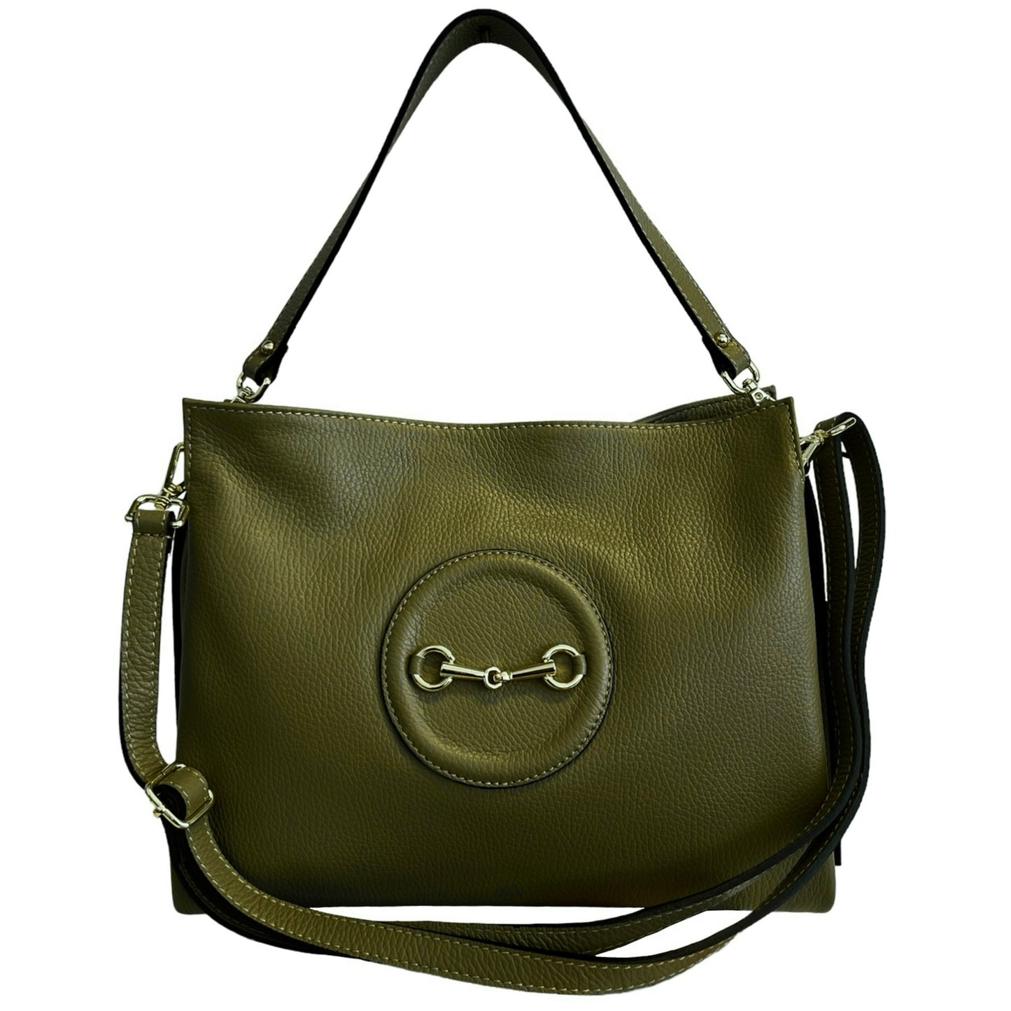 Modarno Damen Umhänge-/Handtasche im Stil einer Metallklammer