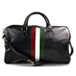 Modarno Borsone viaggio in pelle da uomo e donna borsa viaggio borsa sport bandiera Italiana borsa viaggio vera pelle Made in Italy