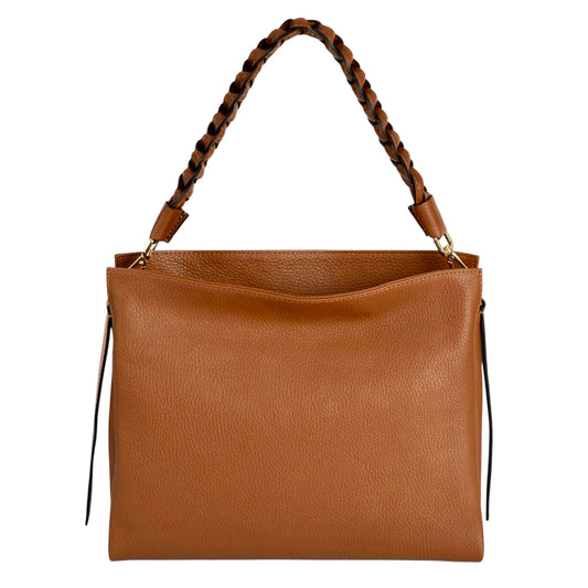 Modarno Borsa donna a tracolla/mano con manico intrecciato 31x13x24 cm