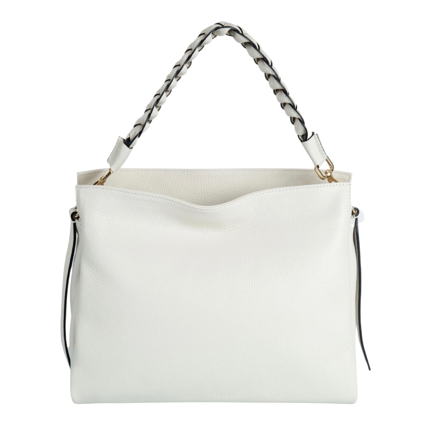 Modarno Borsa donna a tracolla/mano con manico intrecciato 31x13x24 cm