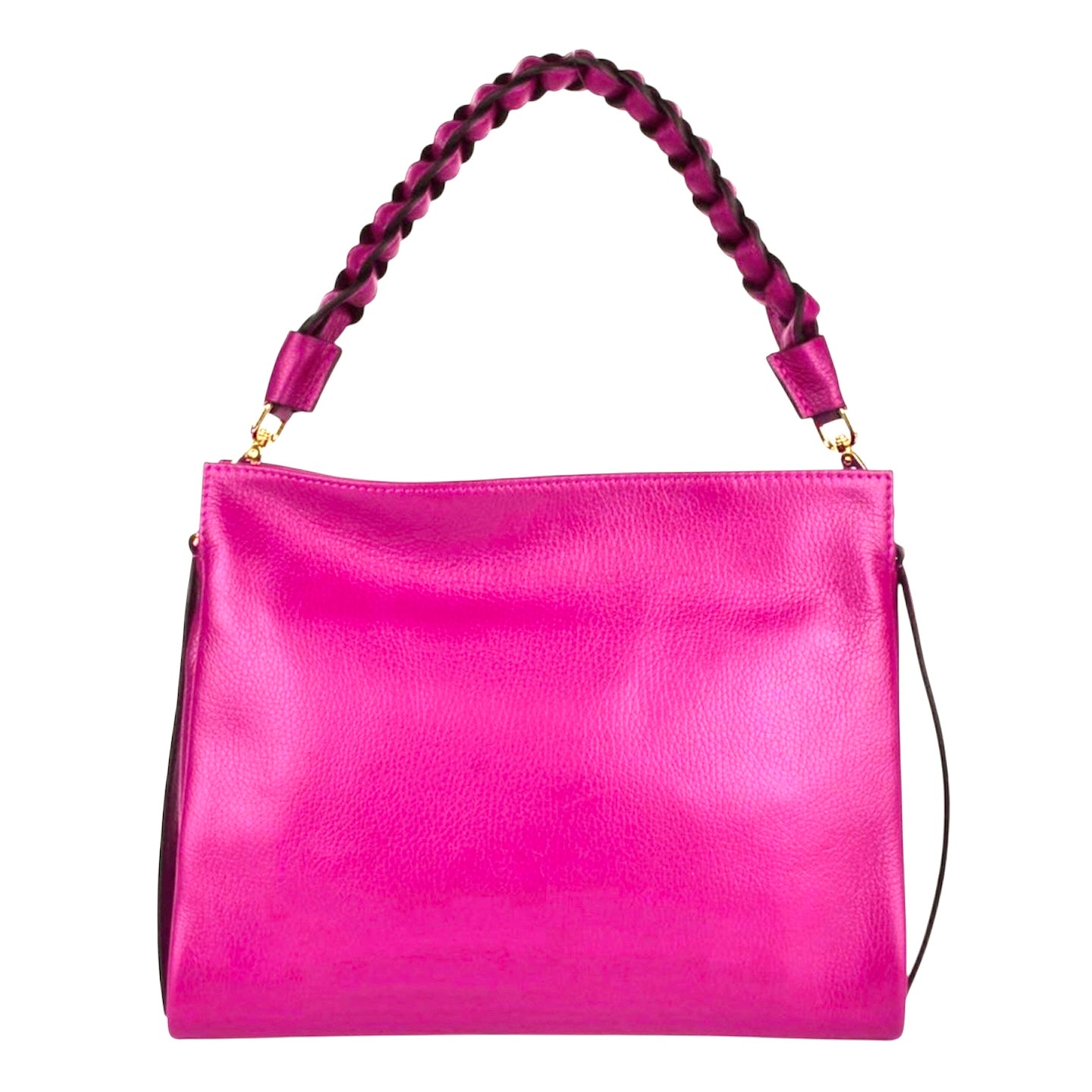 Modarno Borsa donna a tracolla/mano con manico intrecciato 31x13x24 cm