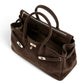 Modarno Borsa Birk a Mano in vera Pelle Scamosciato 40x17x28 cm