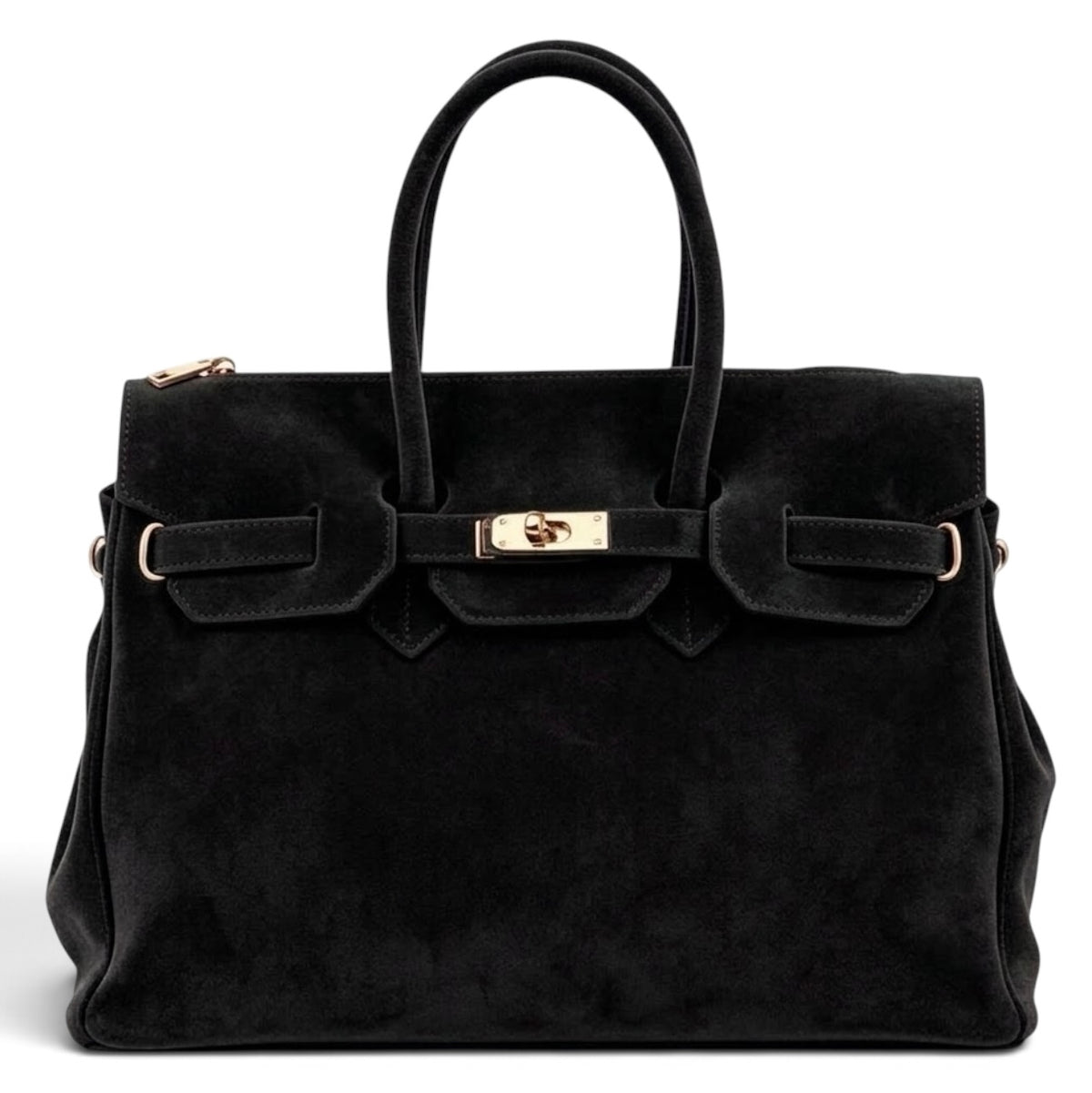Modarno Borsa Birk a Mano in vera Pelle Scamosciato 40x17x28 cm