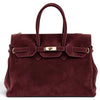 Modarno Borsa Birk a Mano in vera Pelle Scamosciato 40x17x28 cm
