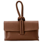 Modarno Borsetta Pochetta Gancio ad Anello in vera pelle 24x7x13 cm