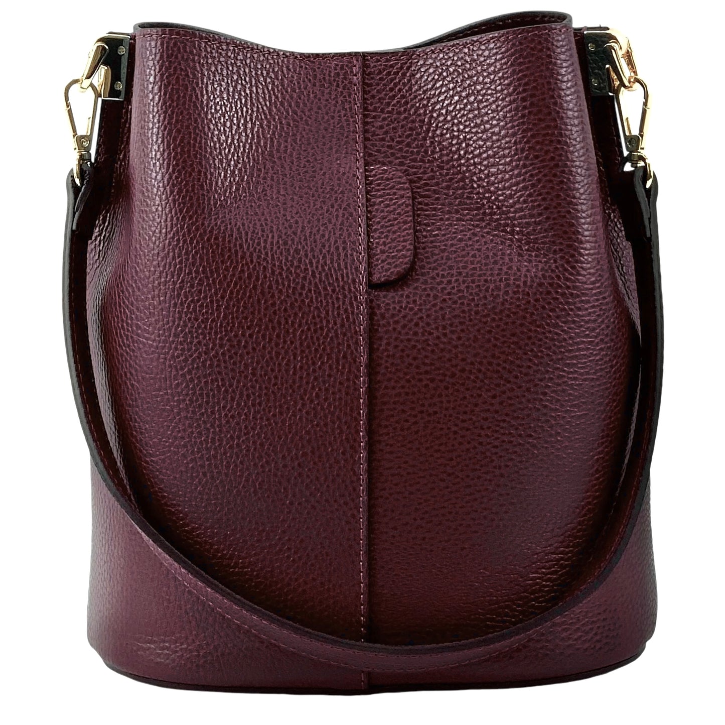 Modarno Borsetta a Secchiello Giulia in Vera Pelle Dollaro 23x16x27 cm