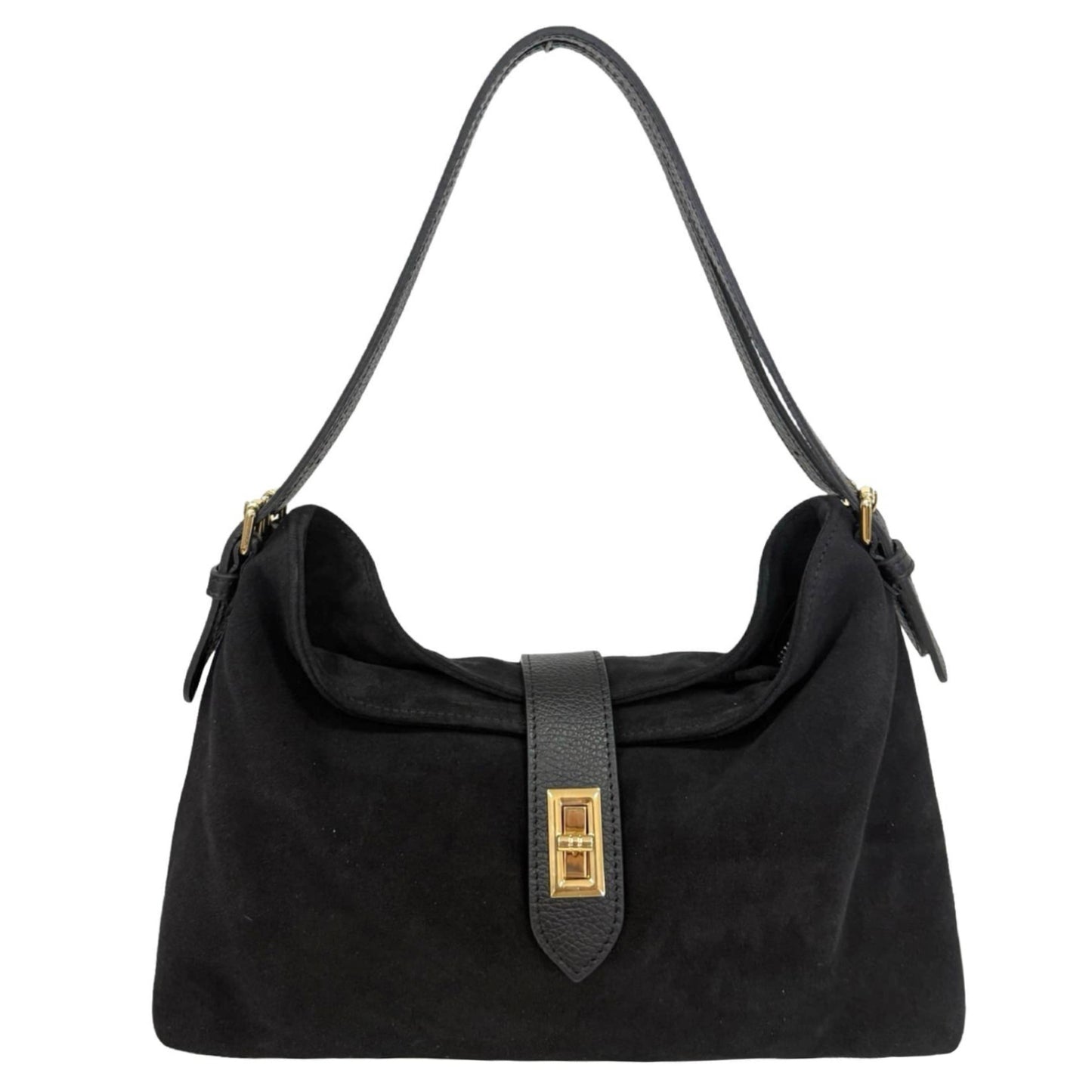 Modarno Borsa a tracolla in vera pelle camoscio  35x11x24 cm