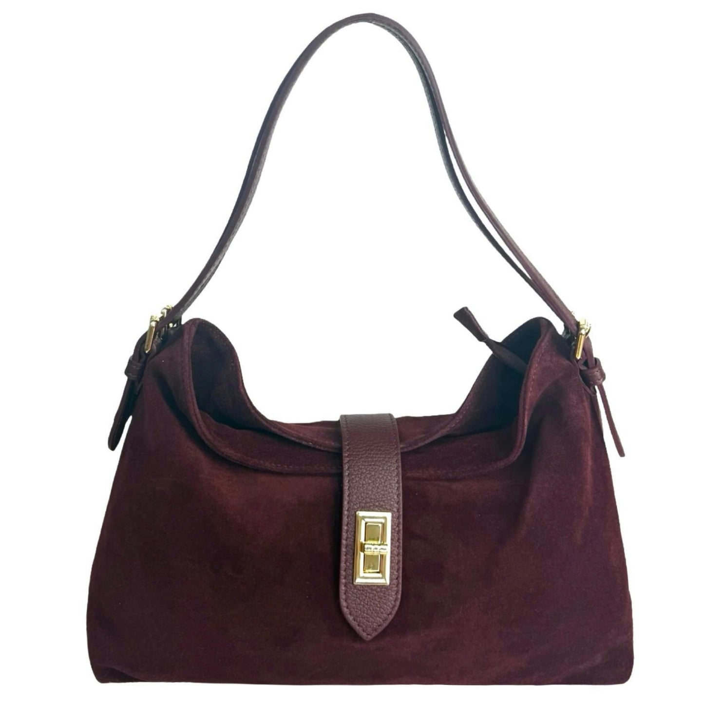 Modarno Borsa a tracolla in vera pelle camoscio  35x11x24 cm